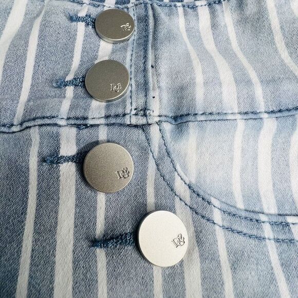 DG2 Diane Gilman SP FLEX stretch Sailor Pedal Pusher Capri Stripe Pants NICE 762 - Picture 5 of 12